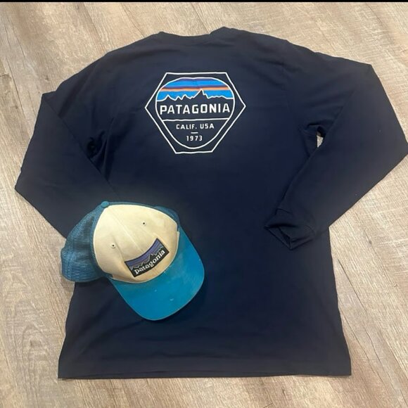 Patagonia Long Sleeve Shirt and Hat Bundle of 2 - Picture 1 of 9